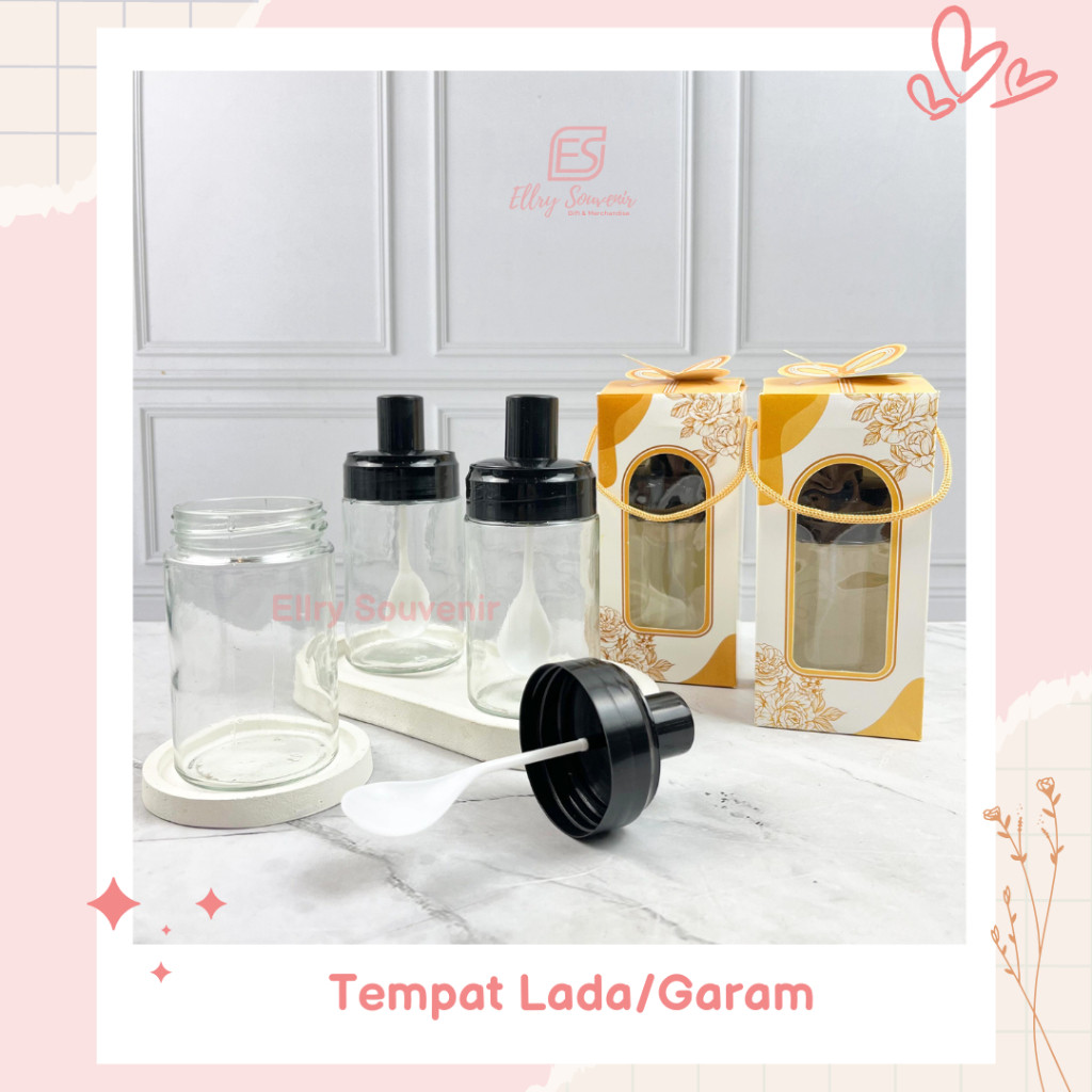 ( Isi 10 pcs ) Souvenir Tempat Lada/Garam/Bumbu Kemas Box/Mika