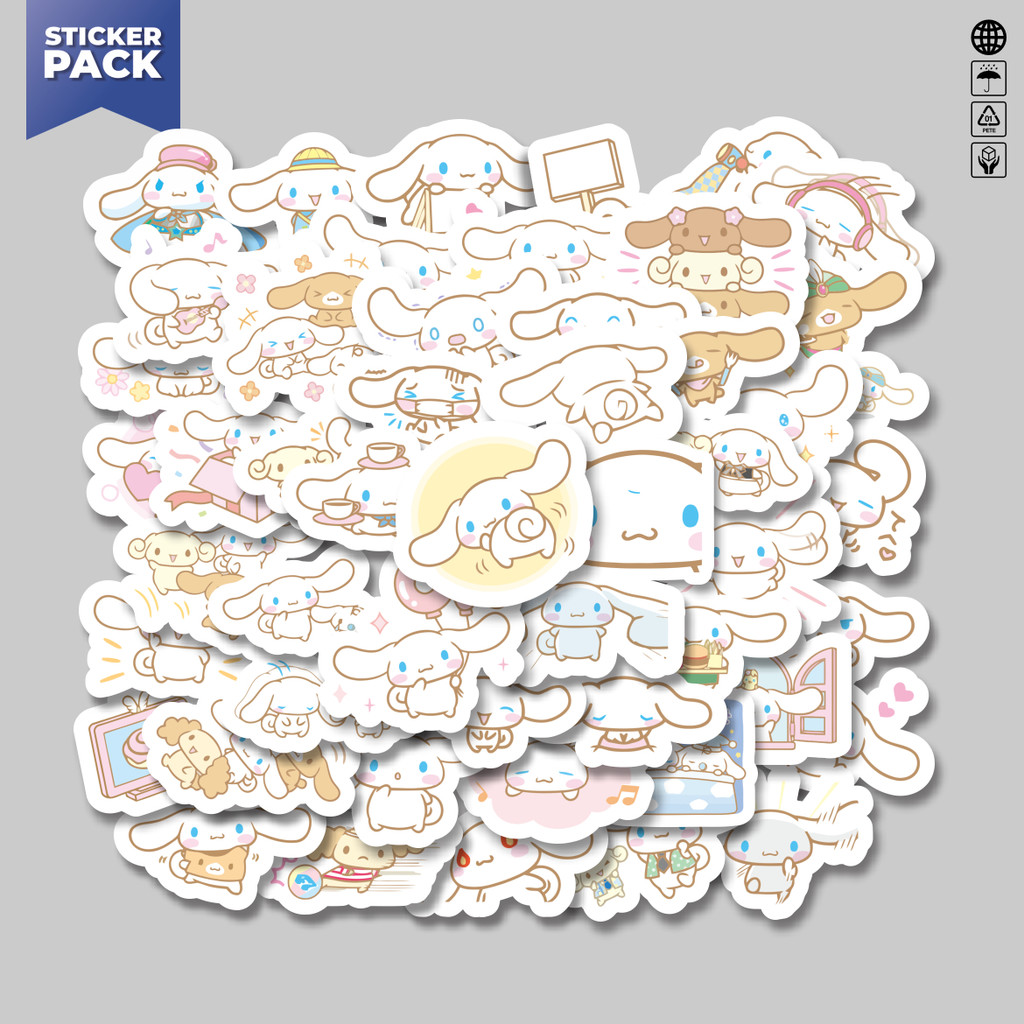 

[100PCS]Stiker Pack Stiker Kartun Cinamonroll Versi 3 Aesthetic Vinyl Anti Air Dekorasi Sticker Laptop Buku Journal Koper Helm Casing HP Gitar Helm Skateboard