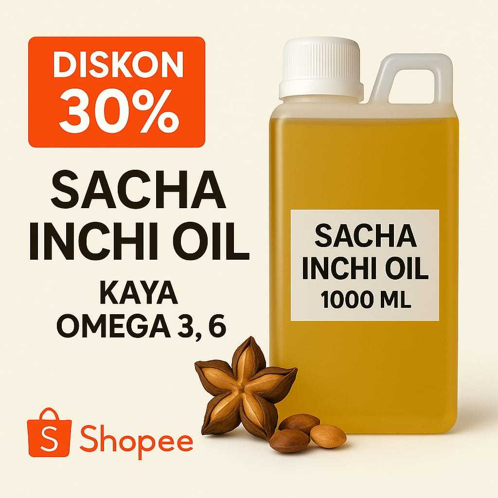 

Minyak Sacha Inchi Oil curah 1 Liter organik saca inci sacainci sanca ici 100% Murni original