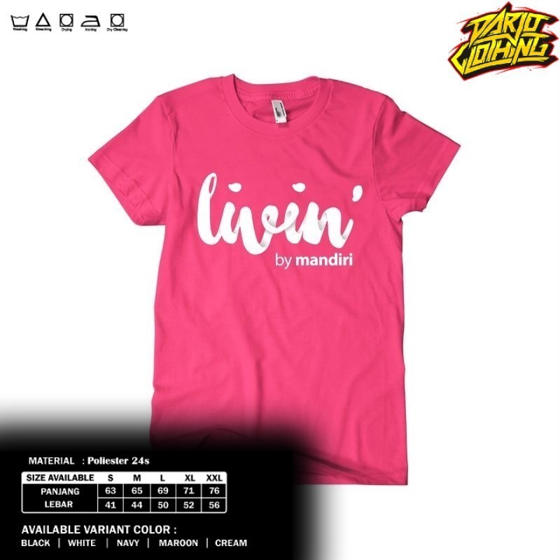 Kaos DarjoClothing - KAOS MANDIRI | KAOS BANK MANDIRI | KAOS MANDIRI FUCHSIA