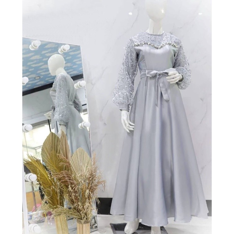 MUNIKSOSHOP  O2 Fashion / Mila dress tersedia ukuran M L XL dan XXL  dress model terbaru dress pesta