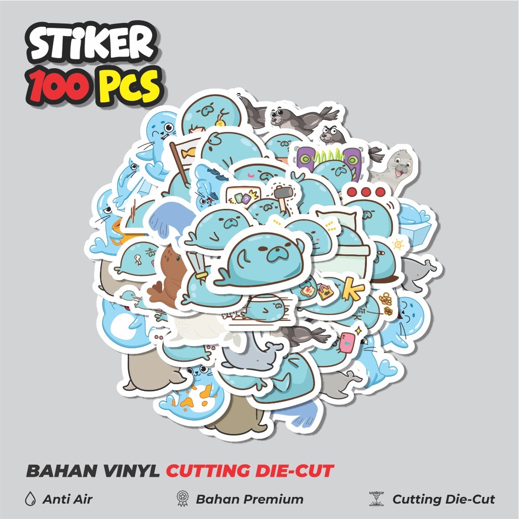 

Terbaru! 50 pcs Sticker Singa Laut Dekorasi Lucu Kreatif untuk Notebook, Skateboard, HP