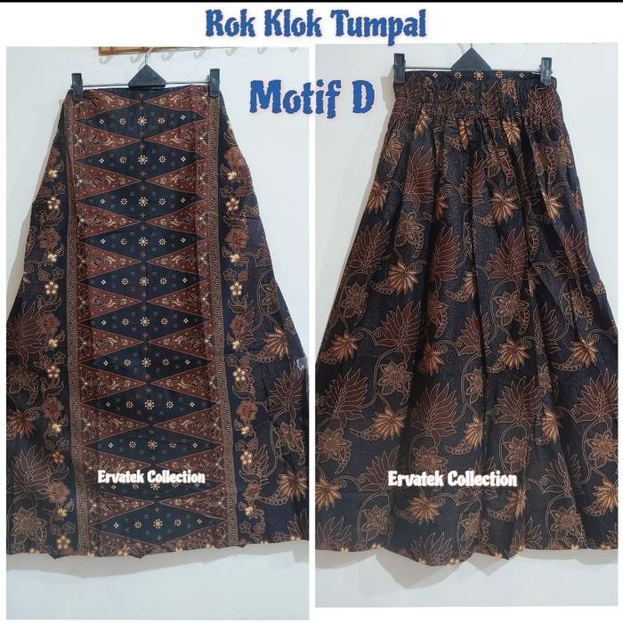 Rok Tumpal Klok motif Betawi khusus coklat | bawahan kebaya encim - MOTIF D