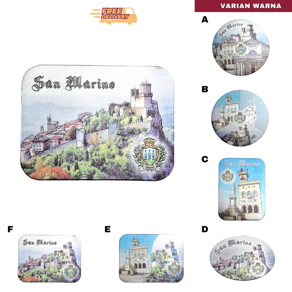 Souvenir Magnet Kulkas San Marino oleh-oleh negara Republik San Marino