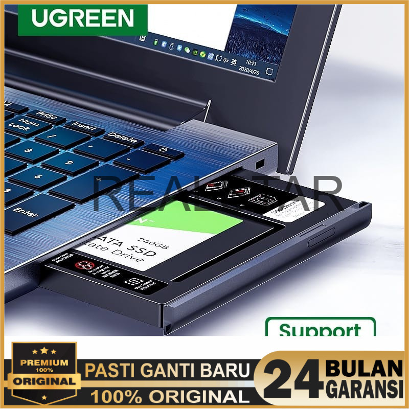UGREEN SATA HDD SSD Caddy for 9.5mm Notebook Tray - 70657
