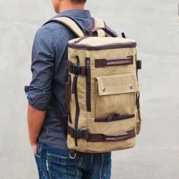 Tas Ransel pria super besar tas laptop ukuran besar bahan  Canvas kuat Backpack School Travel Bag La
