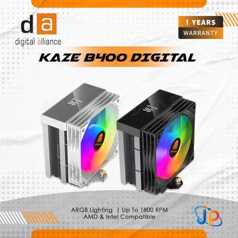 Digital Alliance Kaze B400 ARGB - CPU Air Cooler Fan Intel & AMD Digital Display