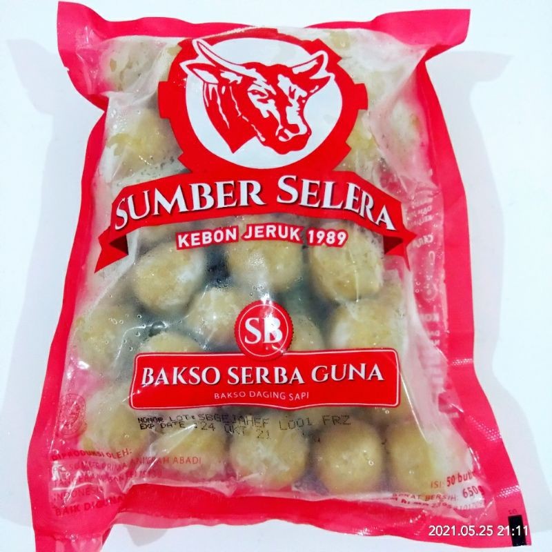 

Bakso Sapi Sumber Selera SB isi 50 pcs 650 gram