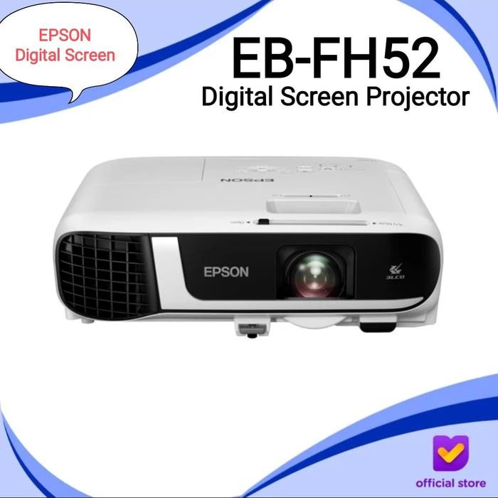 Projector Epson EB FH52 Full HD 4000 lumens  Wireless - Epson Projector EB - FH52 4000 Lumens Full H