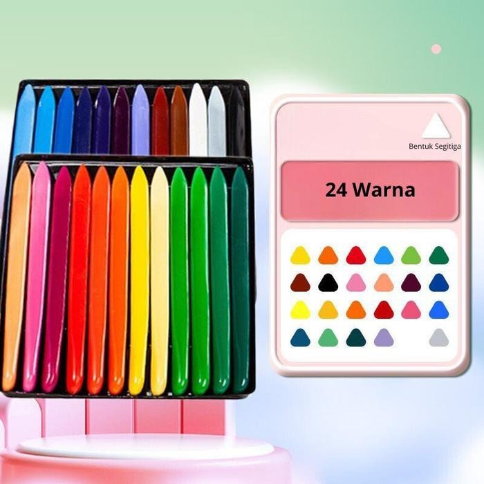 

Promo KP152 - KRAYON ANAK KRAYON MURAH KRAYON IMPOR KRAYON WARNA CRAYON LAB NON TOXIC CRAYON TRIANGULAR CRAYON LAB TRIANGLE CRAYON HIGH QUALITY - 24 Warna Terlaris