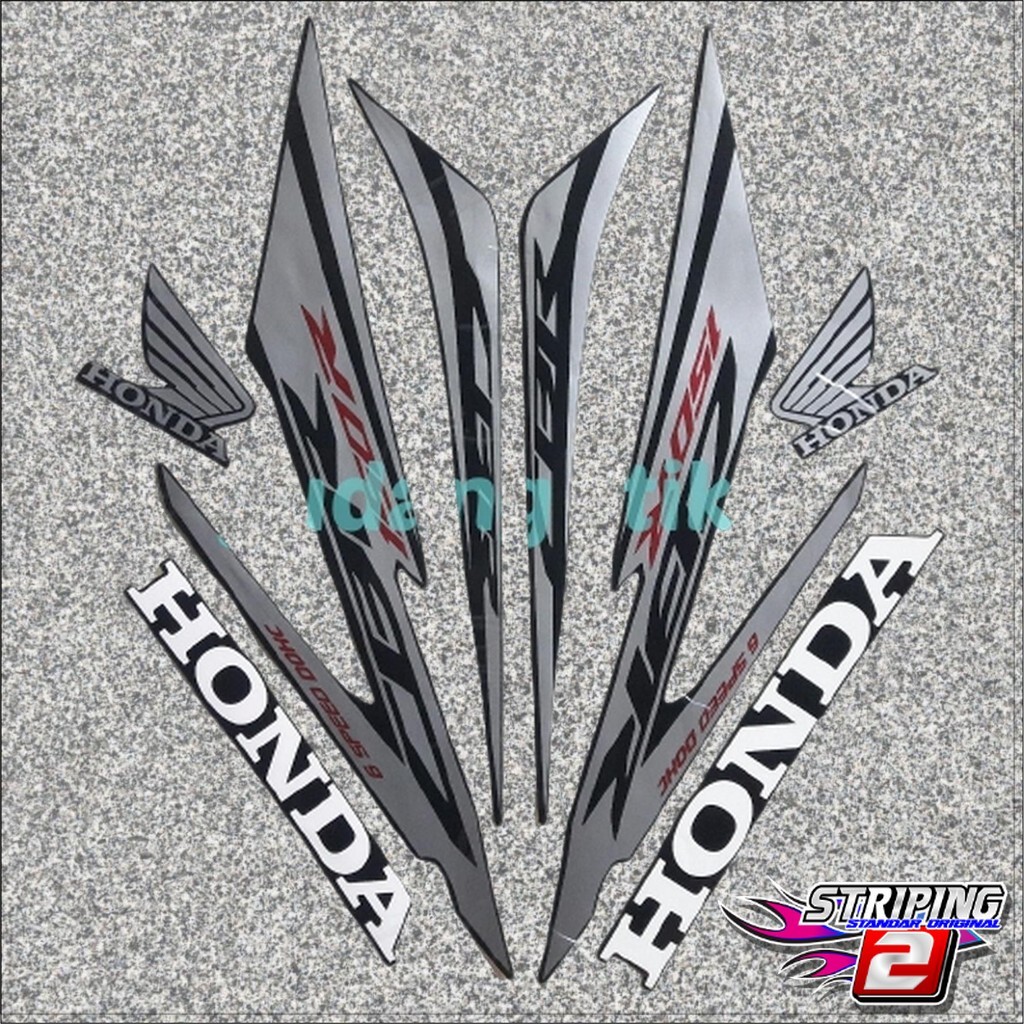 Striping Honda Cbr 150 R 2017 2018 Body Hitam full,hitam merah Stiker Standar motor CBR 150 R