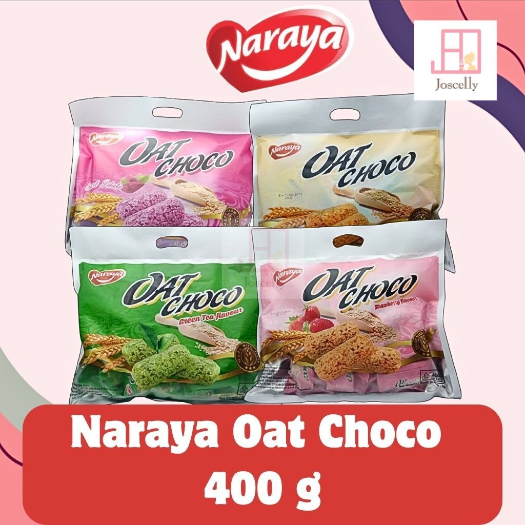 

JOSCELLY.ID NARAYA Snack Oat Choco Green Tea | Original | Strawberry | Sweet Potato 400 gr