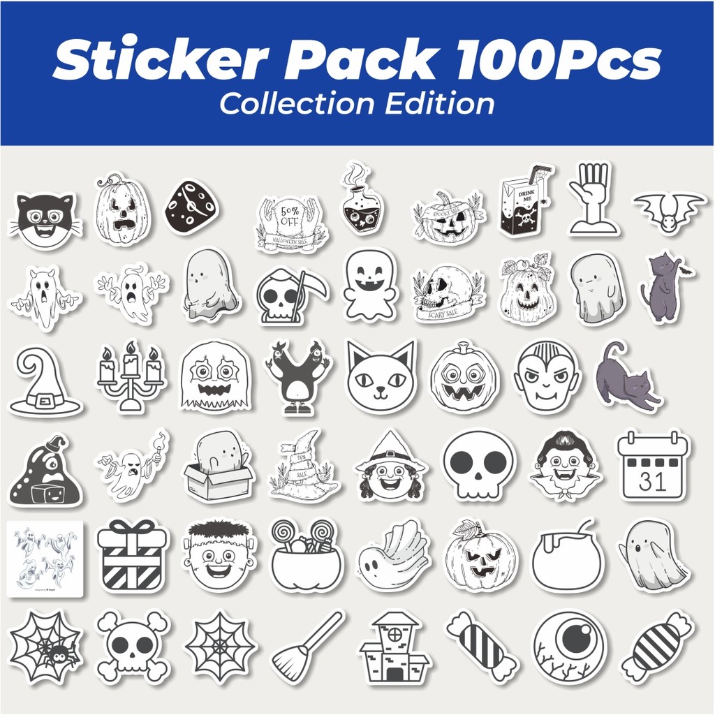 

Hot Sticker Element Hitam Dan Putih Horror Lucu Anti Air Stikers Berperekat Waterproof Sticker Decal Buat Motor Helm Buku Journal Koper Casing HP Laptop Botol Minum