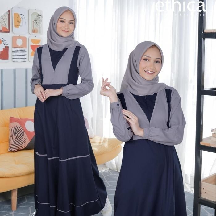 GAMIS WANITA Ayumi 365 NAVY ETHICA ORIGINAL GAMIS FASHION TERBARU GAMIS FASHIONABLE 2024