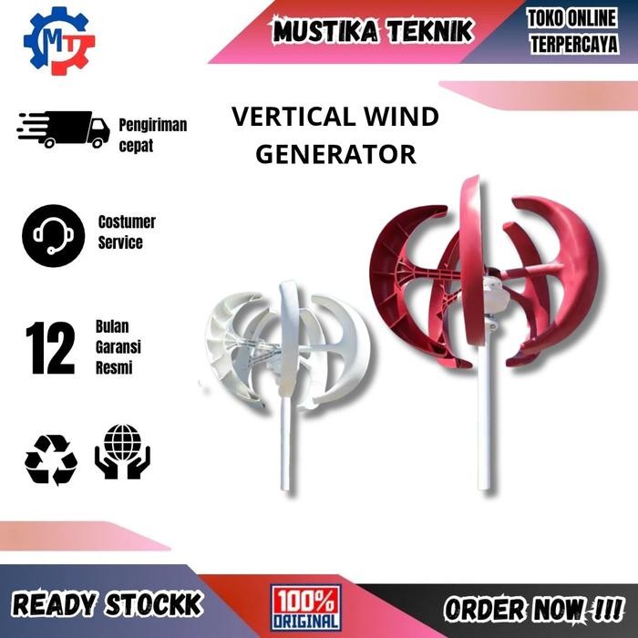 Wind Turbine Generator 1000W - 48V Vertikal - 1500W