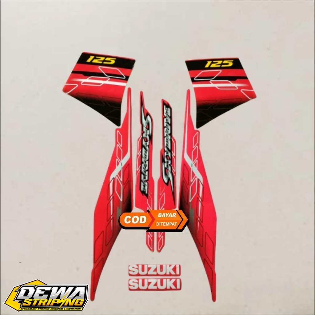 striping stiker SkyDrive merah
