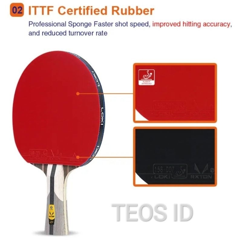 Bat Pingpong Loki 7 Star Carbon Original  CO