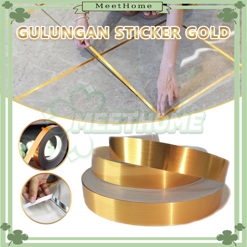 20MMX50M Roll Gulungan Sticker Gold / Pembatas Nat Keramik