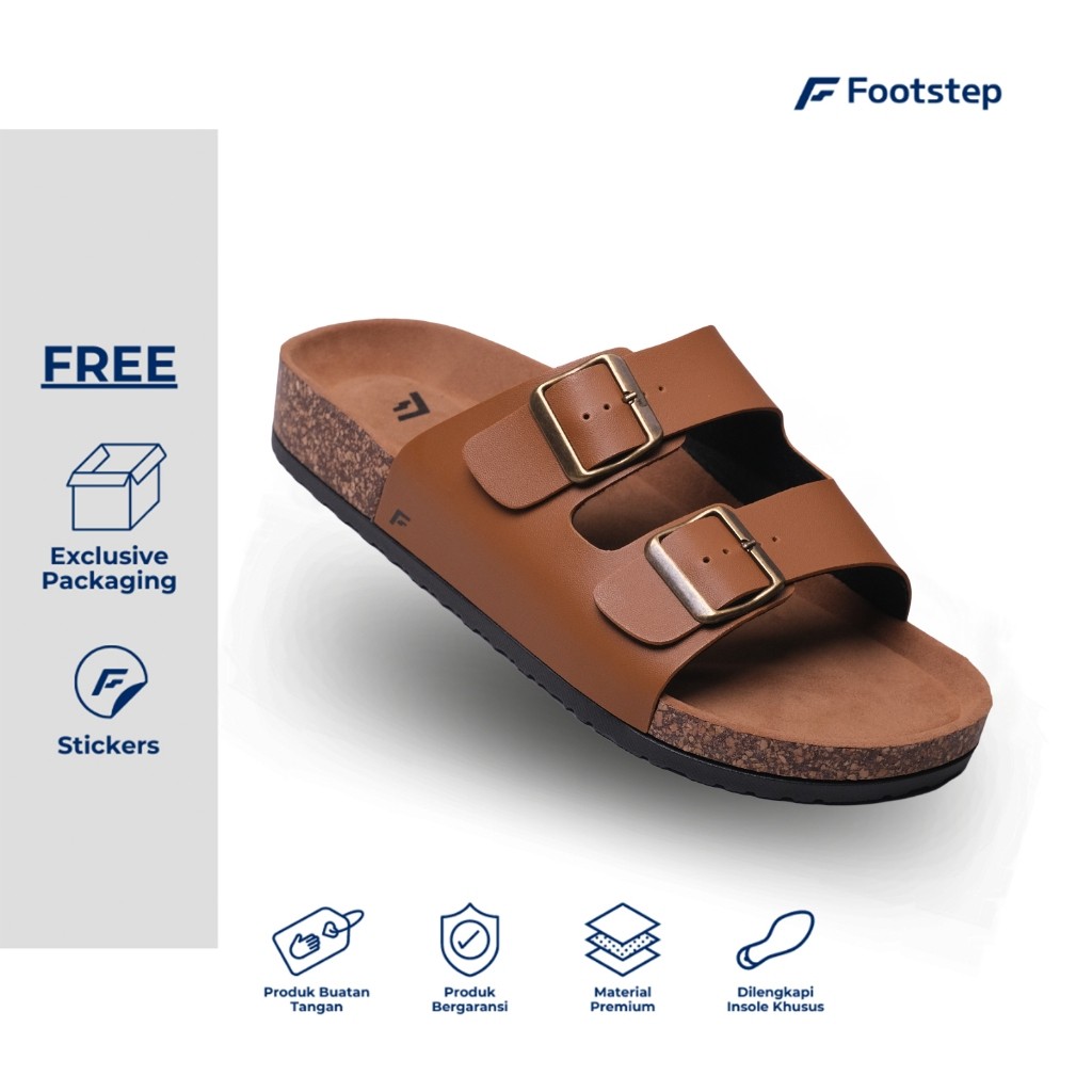 Footstep Footwear Sandal Pria Deka - Brown Original Sandal