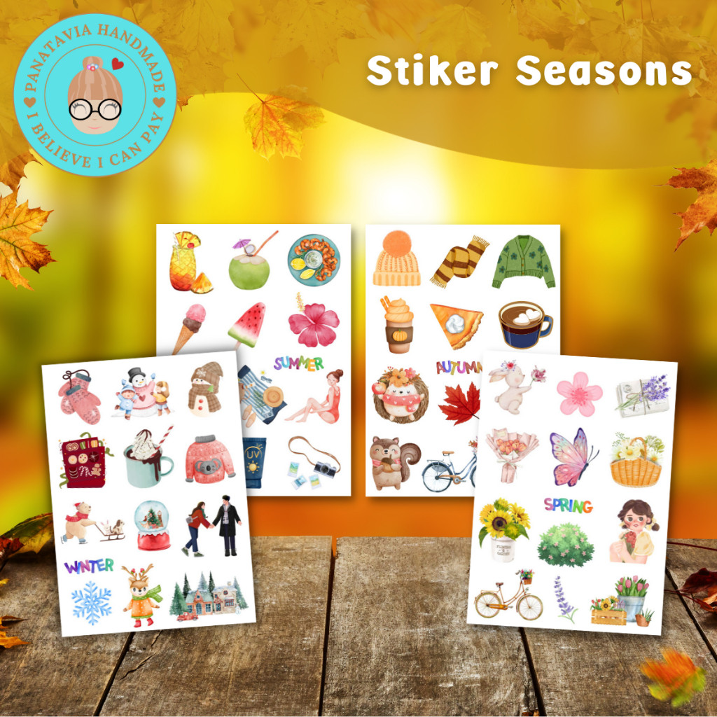 

Stiker Lucu Tema Seasons | Stiker Tahan Air | Stiker tahan Cuaca | Stiker estetik | Stiker Murah