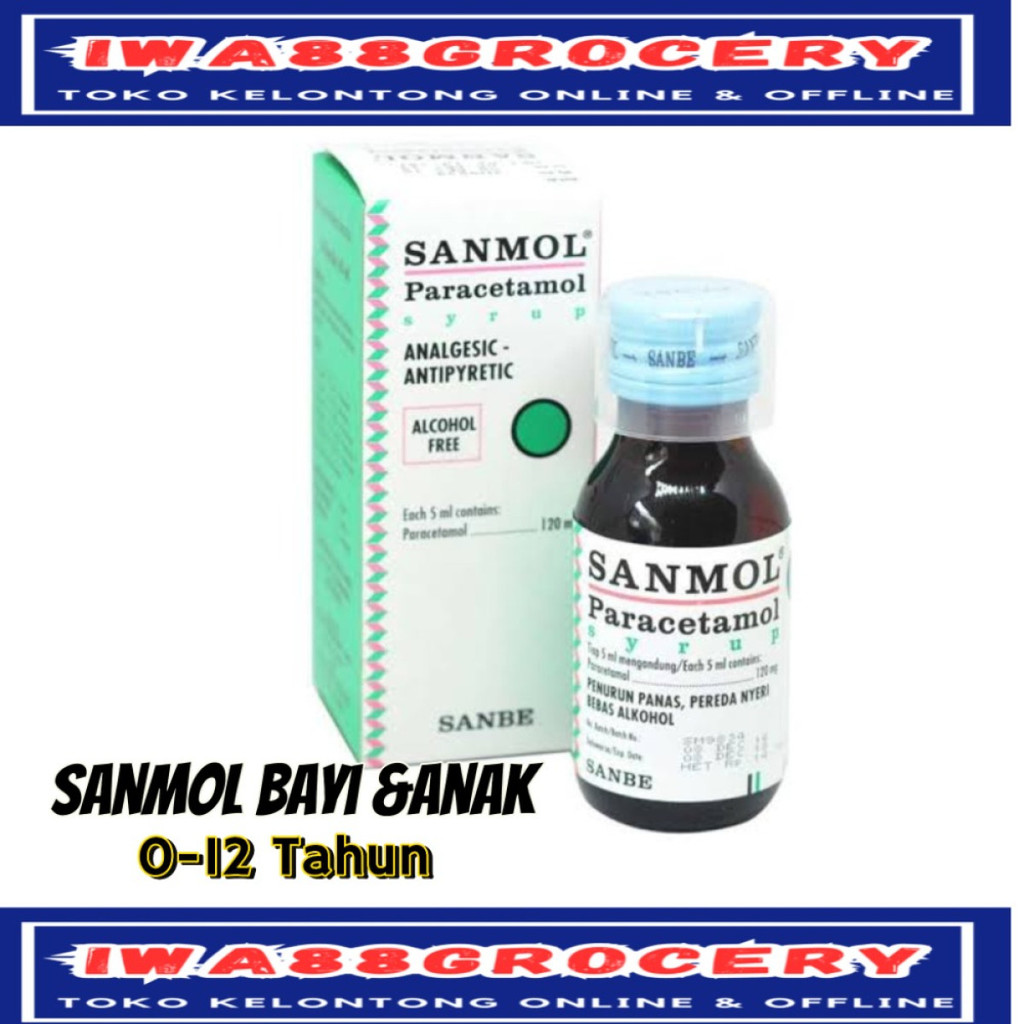 Sanmol syrup pereda demam untuk bayi & anak  1Botol