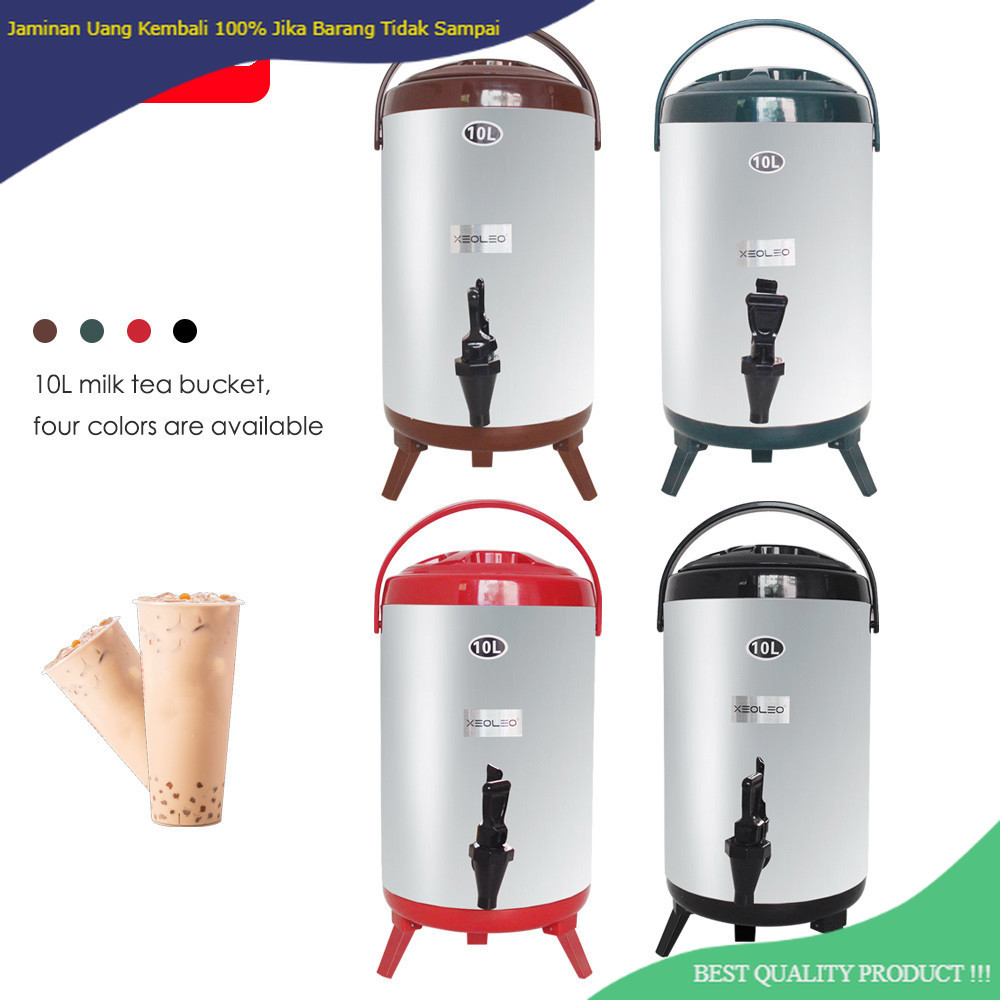 XEOLEO Bubble tea Insulation preservation barrel 10L Insulation Bucket Stainless steel Insulation ba