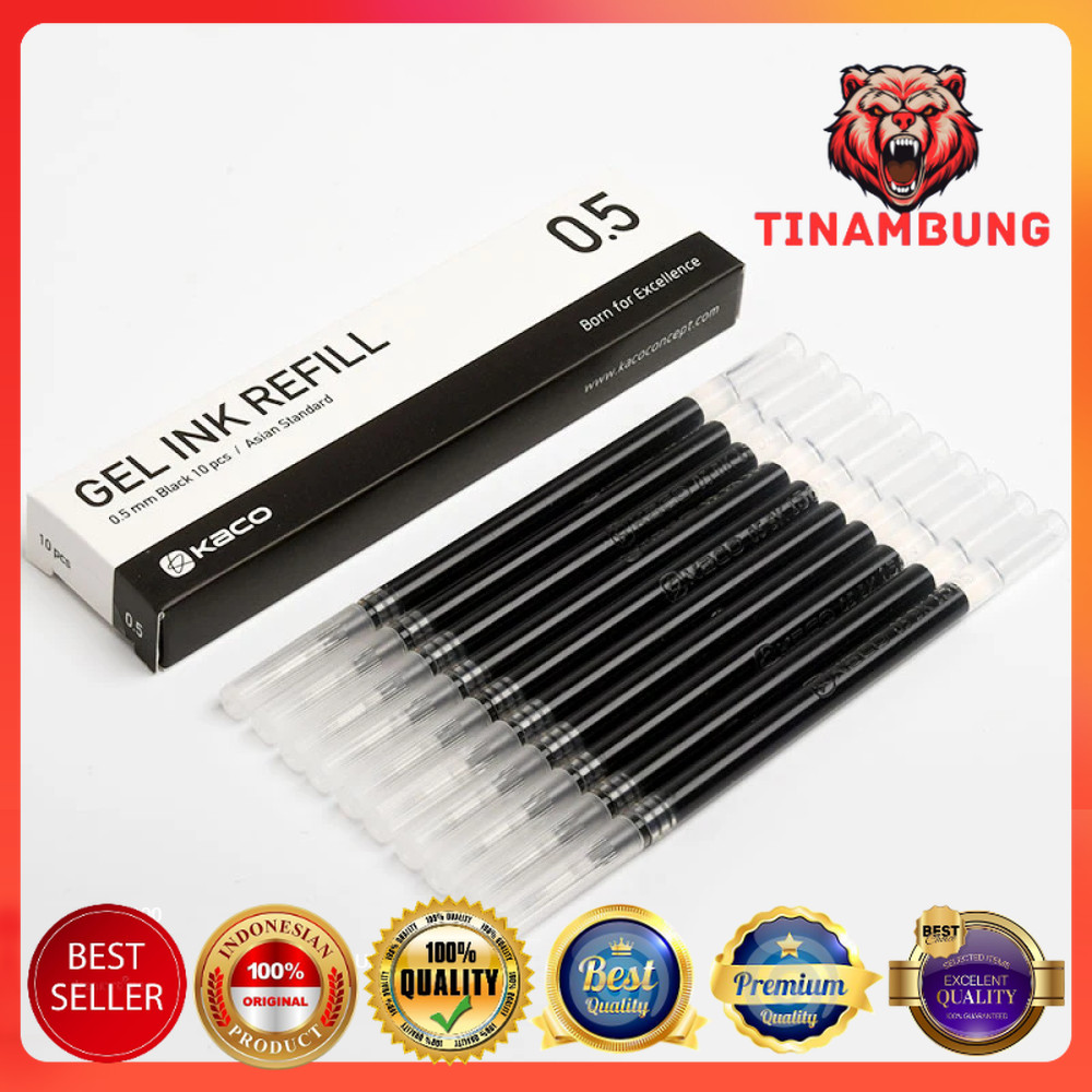 

Kaco KEFILL Refill Pulpen Gel Tinta Hitam 0.5mm for Kaco PURE 1 PCS - K1622