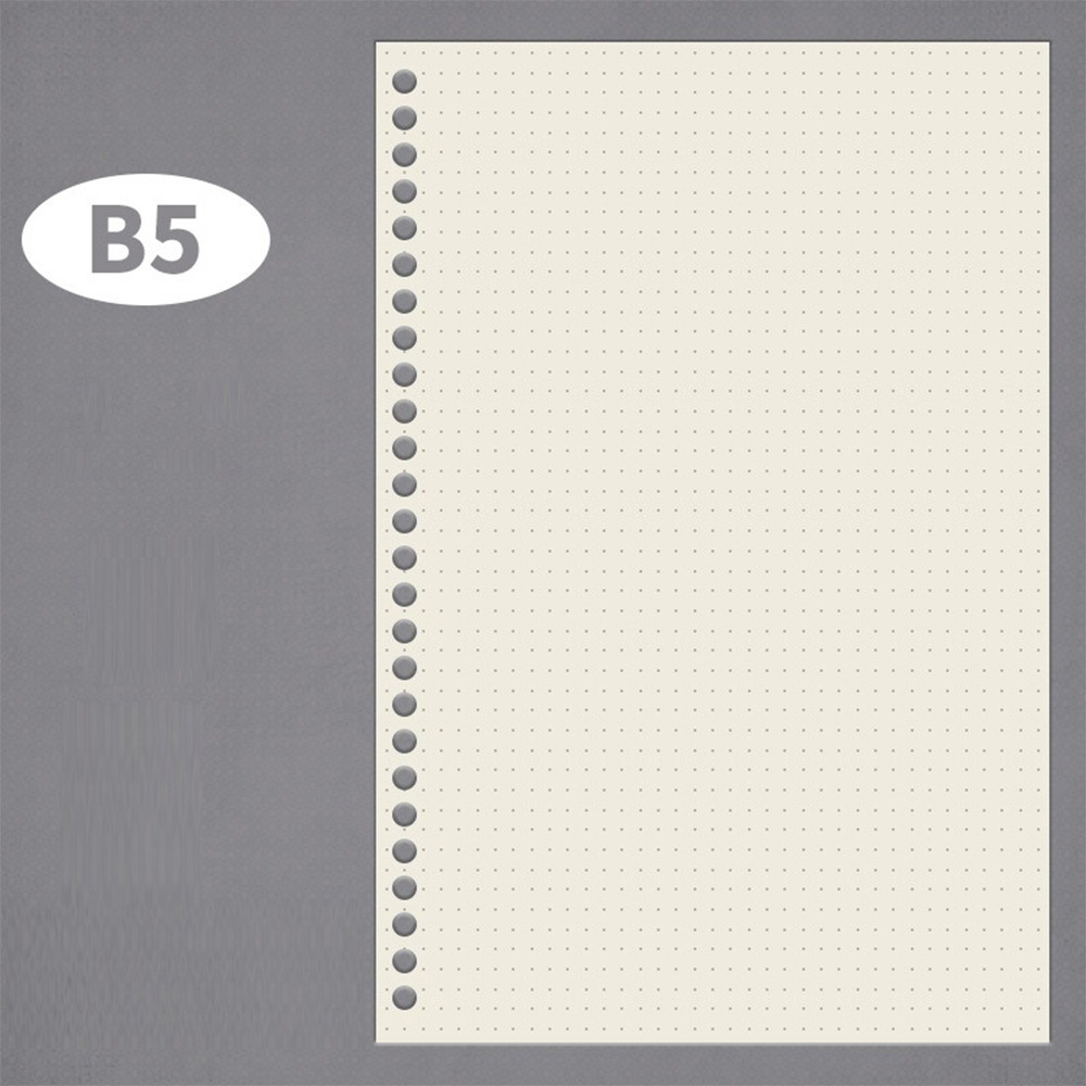 

PLRBOK 50 Sheets 100 Pages A5 B5 A4 Loose Leaf Paper Binder Inner Pages 20/26/30 Holes Office Accessories Notebook Stationery