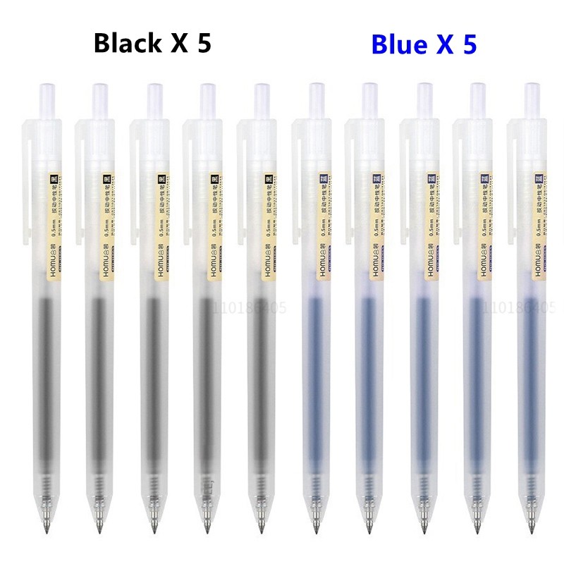 

6/10Pcs 0.5mm Retractable Gel Pens Set Black/blue Ink Ballpoint Writing Office Business Signature School Supplies Stationery