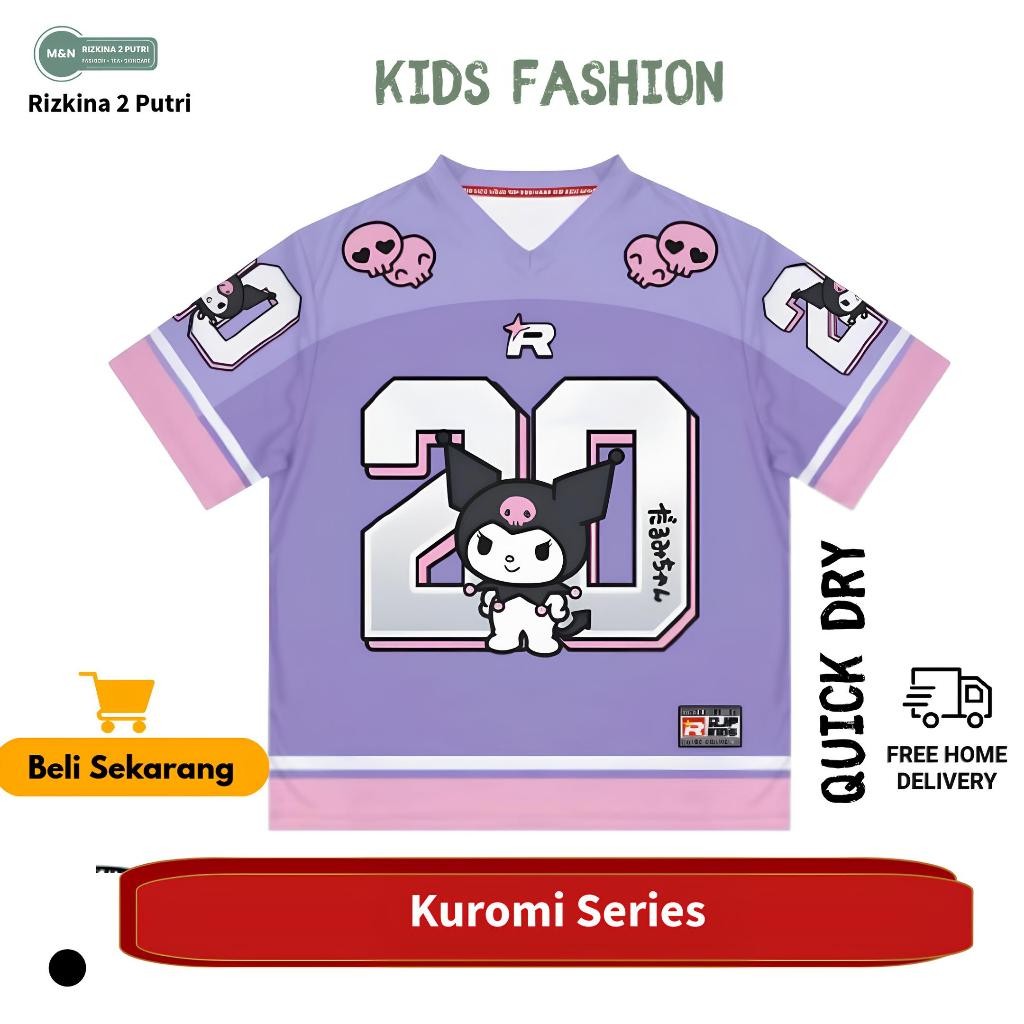 Baju jersey anak / kaos anak / jersey anak Kuromi / jersey doraemon / hello kitty /Chicago/Redbull