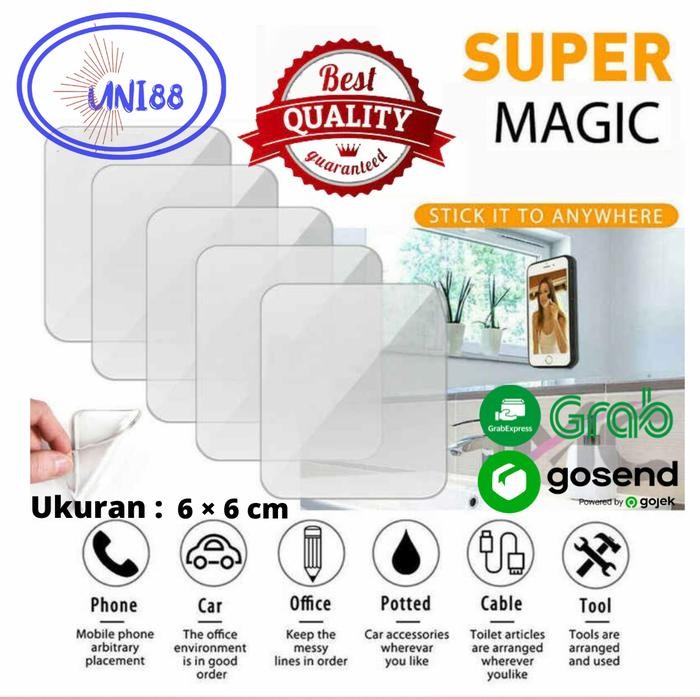 

Double Tape Nano Bening Lembar / Double Tape Nano Magic Side Papan Bening Super Kuat / Lem Dua Sisi Perekat Serbaguna - 6 × 6cm / Double Tape Nano Papan Perekat Dinding Dua Sisi Super Kuat Papan Kotak