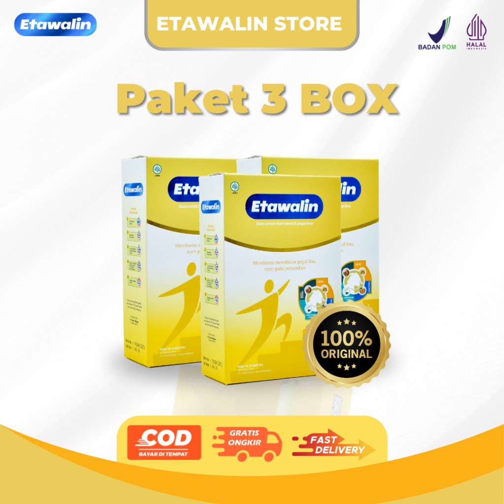 

Etawalin Untuk Nyeri Sendi & Asam Urat 200gr Original 3 Box