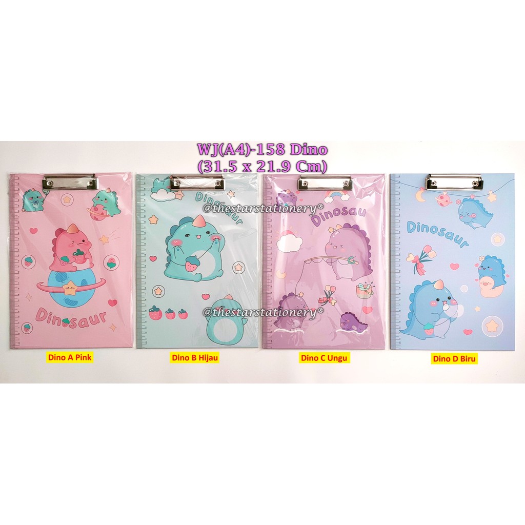 

(1 Biji) Clip Board Dino 31.5*21.9 Cm / Papan Ujian Dinosaurus A4 / Clipboard GXIMP WJ(A4)-158