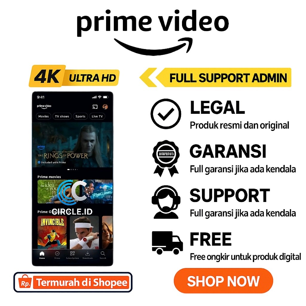 Prime Video Premium Resmi UHD 4K