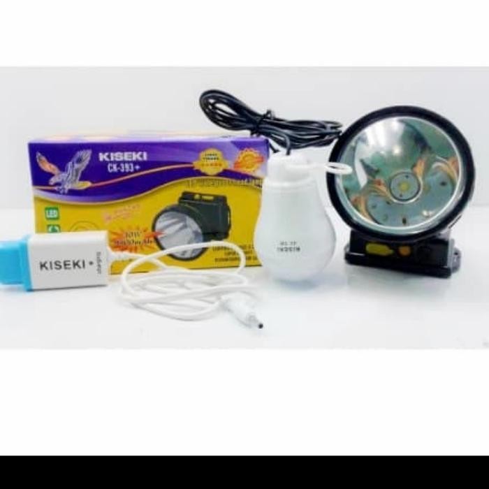 Senter Kepala Kiseki Ck 393 30 Watt putih Headlamp Bonus Lampu