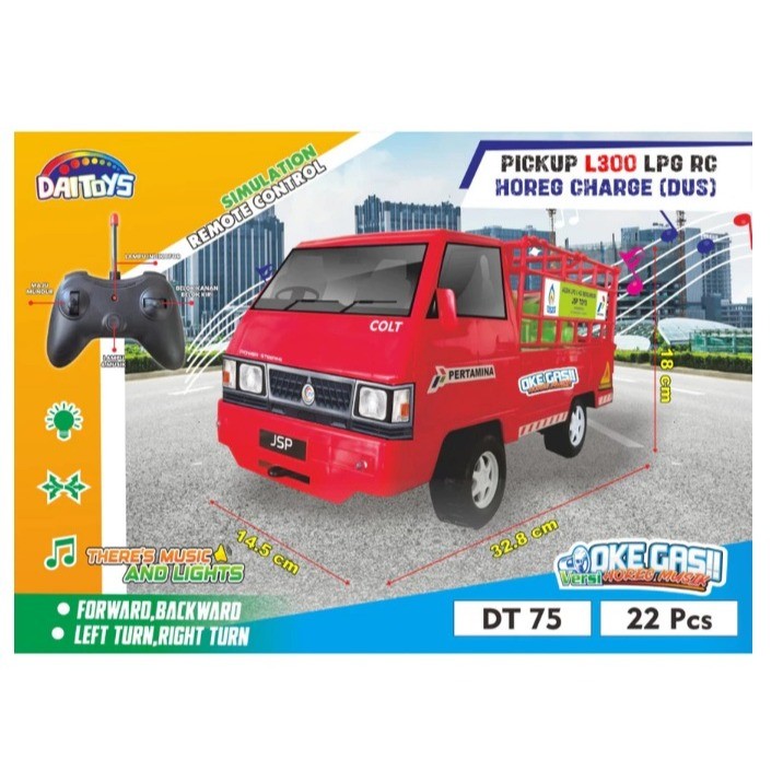 MAINAN ANAK PROMO Mainan Mobil RC PICK UP L300 LPG GAS ELPIJI Musik TELOLET & OK GAS Mainan Mobil AN