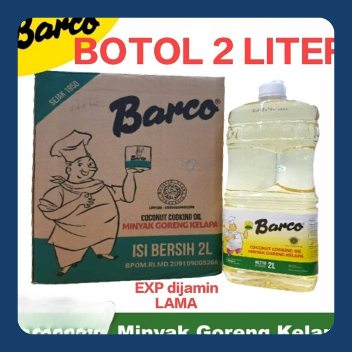 

BARCO Minyak Goreng Kelapa Murni Coconut Cooking Oil 2 Liter Botol 1pcs