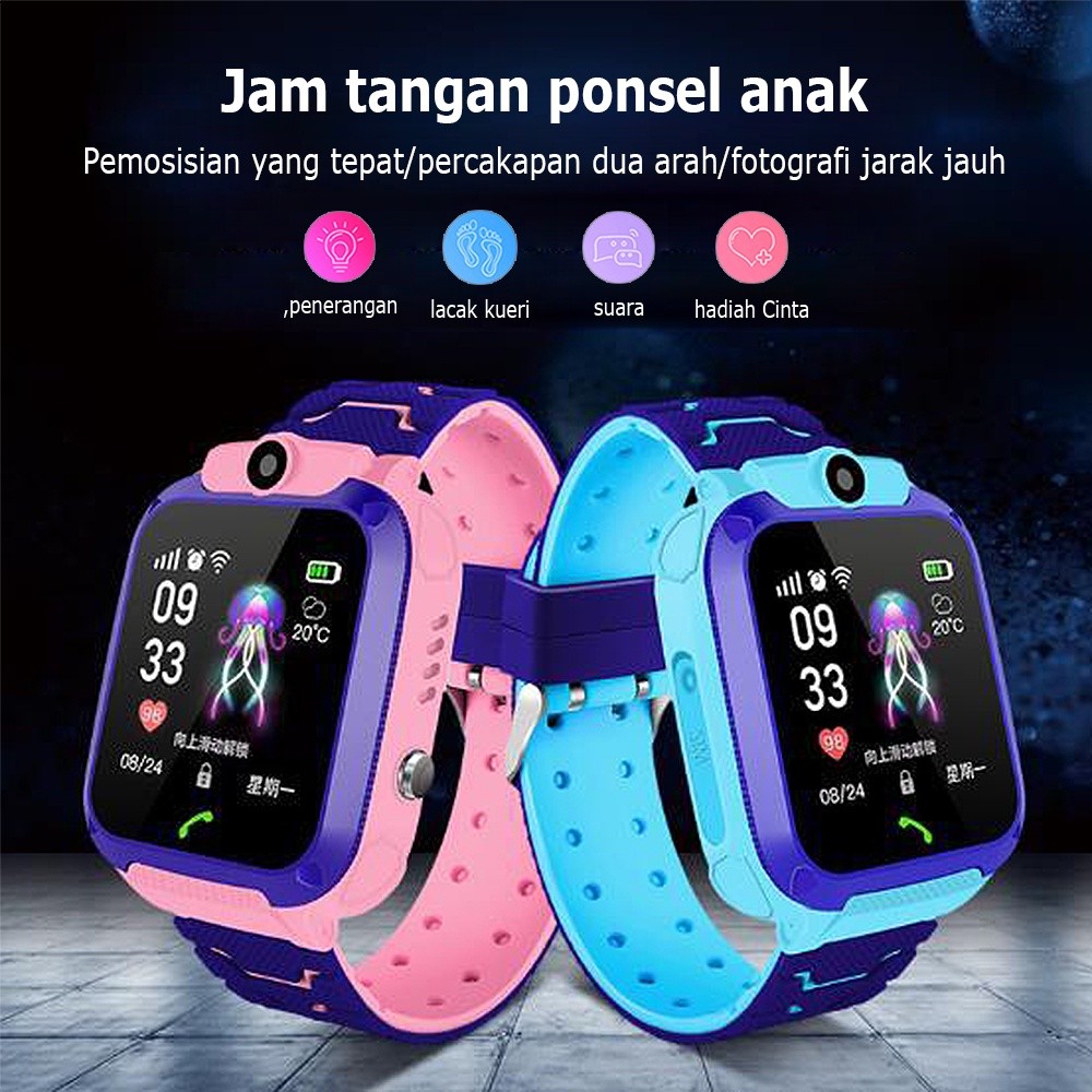 Q12 Smartwatch Pemosisian Anak Tahan Air Mengambil foto Smartband