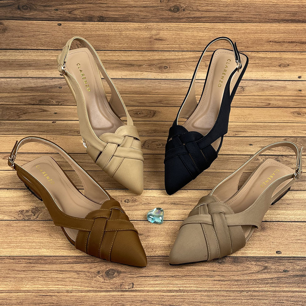 GENIALLSHOP Sepatu Sandal Mules Daymihci Hak 3cm YK04 ~ Clarenzo