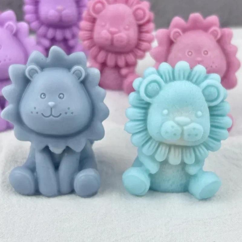 

DIY Lion Gypsum Pendant Mold 3D Lion Candle Silicone Mold Resin Silicone Mould Handmade Candle Making Mold Home Decoration