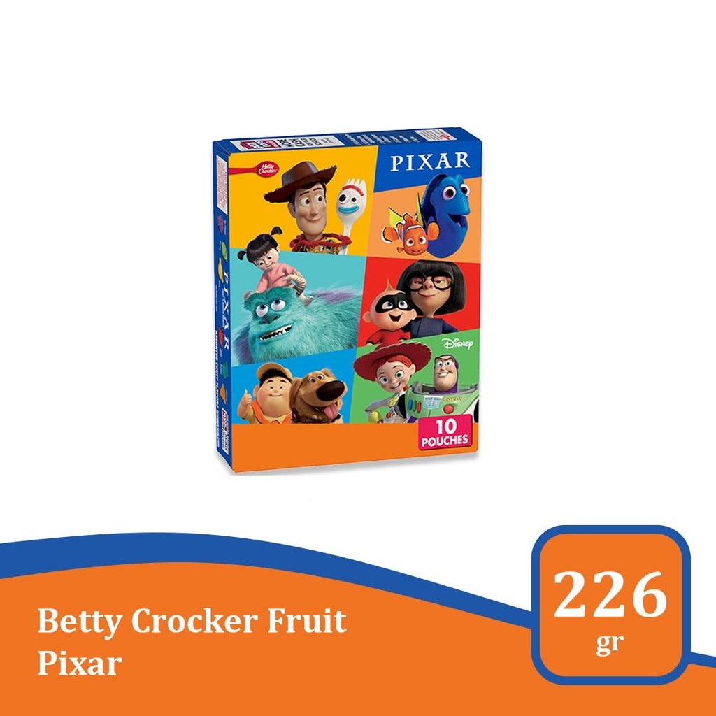 

Betty Crocker Pixar Fruit Snacks 10ct / 8 oz - permen import USA