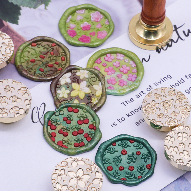 

Sealing Wax Paint Fruit/Flowers/Butterfl Seal Stamp Cute Head For Scrapbooking Envelopes Wedding Invitations Gift Packaging
