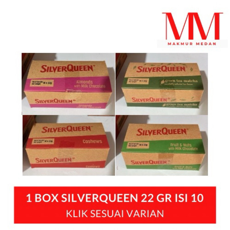 

1 BOX COKLAT SILVERQUEEN 22 GR ISI 10 PCS