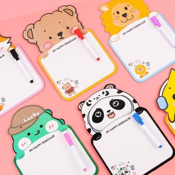 

[SB] Papan Tulis Mini Karakter Lucu Cute Free Spidol Bisa Dihapus Tali Gantung belajar menulis anak menggambar catatan anak sekolah kreatifitas coret coret