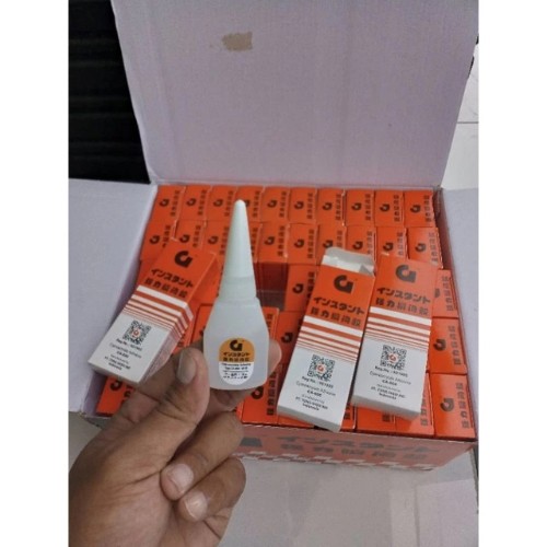 

1 Box (50 Pcs) Lem G Korea 100% Lem Setan Cair Super Glue Serbaguna - LEM CAIR TETES