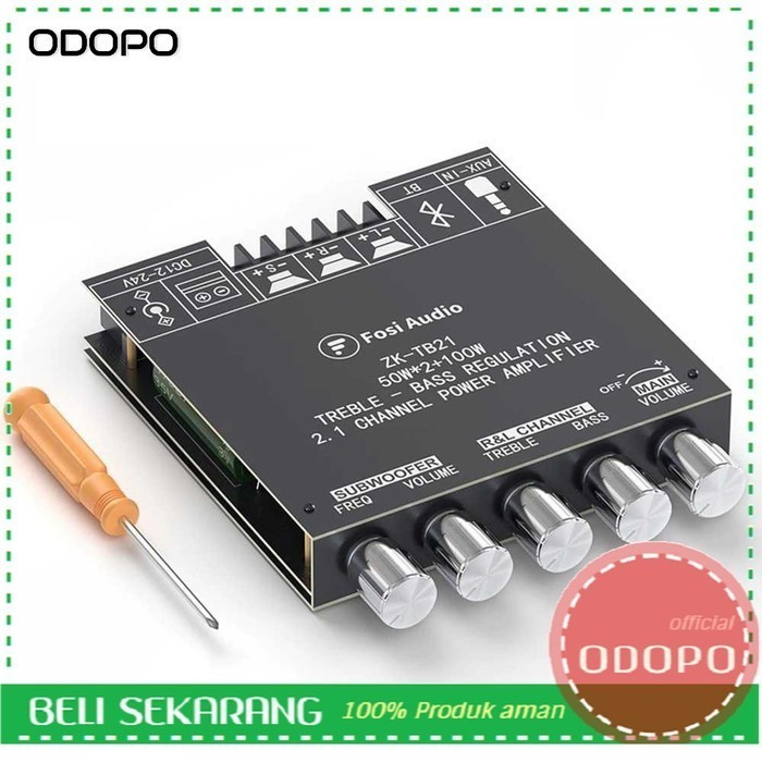 Fosi Audio Bluetooth 5.0 Amplifier 2.1 2x50W + 100W Subwoofer - TB21