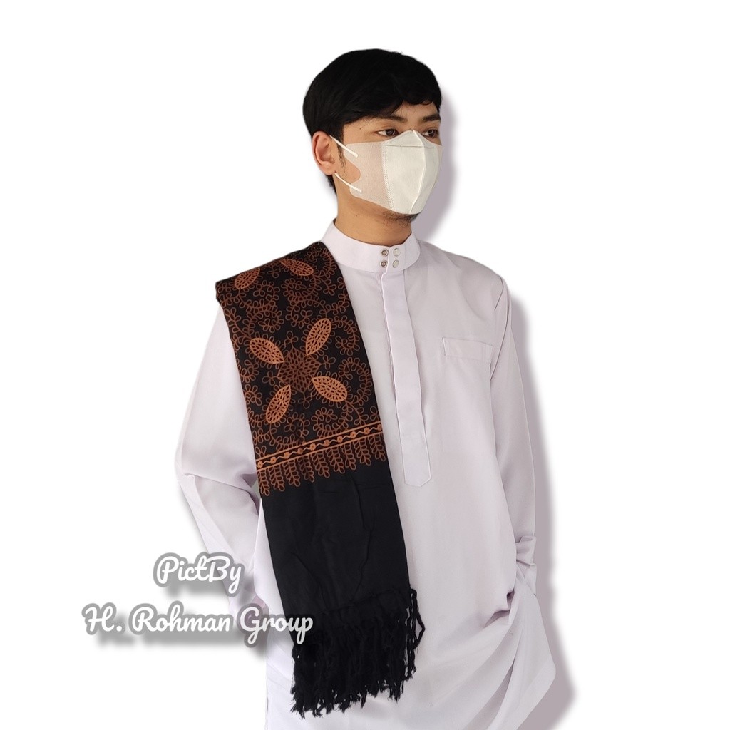 GUDANG SORBAN SORBAN MOTIF BATIK PRIA SORBAN TEROMPAH NABI SORBAN PANJANG SORBAN KASMIRI BATIK PRIA 