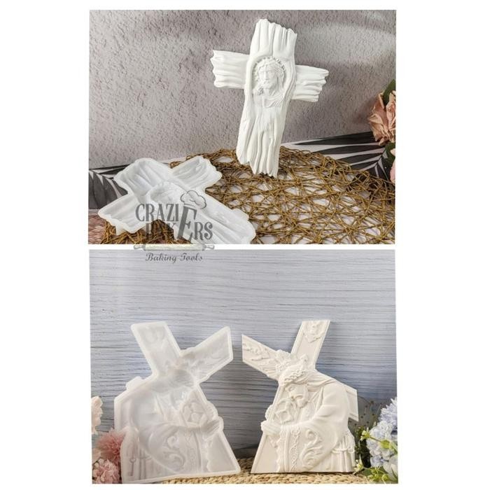 Cetakan Silikon 3D Salib Yesus Jesus Cross Yesus Memanggul Salib