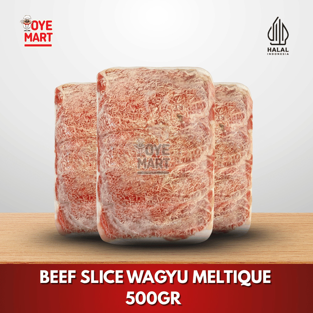 

BEEF SLICE WAGYU MELTIQUE 500GR MELTIK IMPORT SHABU-SHABU PREMIUM