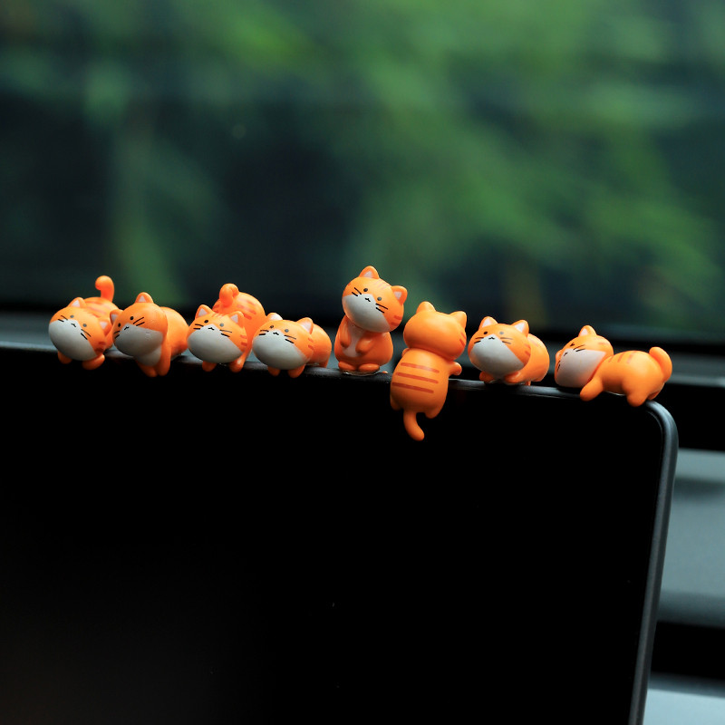 CARBOSS Hiasan Konsol Tengah Mobil Boneka Hiasan Dinding Lucu Dekorasi Kucing Dekorasi Mobil Kreatif